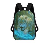 sinyumoney Mystical White Tiger with Magic Circle Rucksack Computer Rucksack for School/Work/Travel for Camping Outdoor Adventures And Daily Travel 17inch