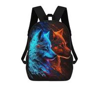 sinyumoney Mystical Wolf Abstract School Bags Work Laptop Backpack Rucksack Bag- Perfect for Travel, Work And Daily Use 17inch