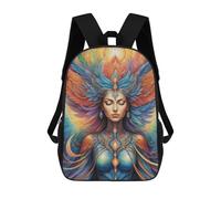 sinyumoney Mystical Woman with Wings Backpacks Kids School Backpack School Bag 3D Printed School Bag for Boys Elementary And Middle School Students 17inch