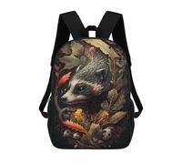 sinyumoney Myth Badger Wild Animal 3D Printed Children's School Backpack for Kids High Capacity Travel Rucksacks Book Bags Kids School Bag Back Pack 17inch