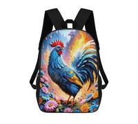 sinyumoney Mythical Chicken Children's School Backpack 3D Printed for Kids Travel Rucksacks Book Bags Kids School Bag 17inch