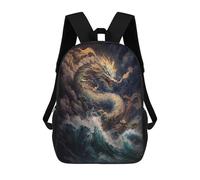 sinyumoney Mythical Sea Dragon Art Print Backpacks 3D Printed 17inch Kids School Backpack Outdoor Casual Daypack Casual Travel Bags for Middle School Students
