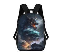 sinyumoney Mythical Sea Dragon Artwork-1 School Bags Fashion Stationery Backpack Waterproof Casual Daypacks for Men, Women & Teenage Boys 17inch