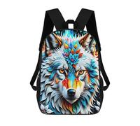 sinyumoney Mythical Wolf Children's Backpacks School 3D Printed Bag Bookbag for Kids Travel Rucksacks Boy Girl Book Bags Kids School Bag 17inch