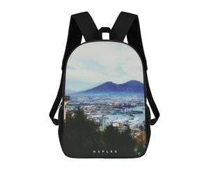 sinyumoney Naples Backpack School Bag Rucksack for Girls Boys Backpacks Large Capacity Kids Back Pack Lightweight School Bags for Children Students 17inch