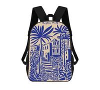 sinyumoney Naples, Italy Illustration Backpack School High Secondary School Bags Casual Backpack for Camping Outdoor Adventures And Daily Travel 17inch