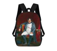 sinyumoney Napoleon at Fontainebleau 3D Printed Children's School Backpack for Kids High Capacity Travel Rucksacks Book Bags Kids School Bag Back Pack 17inch