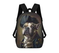 sinyumoney Napoleon French Bulldog Backpack School Bag Water Resistant Computer Rucksack for Teenage Girls Boys Women Men 17inch