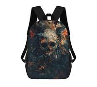 sinyumoney Native Skull 3D Printed Kids School Bag Rucksacks Children's School Fashion Casual Back Pack High Capacity Travel Book Bags Backpack for Kids 17inch