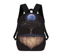 sinyumoney Natural Space 17inch School Bag 3D Printed Children's School Backpack Casual Fashion Travel Backpacks for Kids School Students