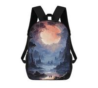 sinyumoney Natural Space School Backpack 3D Printed Children's 17inch Backpacks Bag Bookbag for Kids Boy Girl Book Bags Kids School Bag Travel Rucksacks