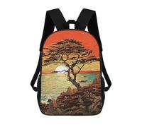 sinyumoney Natural Sunsets School Bag 3D Printed 17inch Backpacks Fashion Kids School Backpack Rucksacks for Boys Elementary And Middle School Students