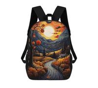 sinyumoney Nature Art Backpack 3D Printed School Bag For Boys High Capacity Travel Backpacks Book Bags Boys School Bag Mochila 17inch
