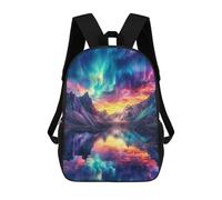 sinyumoney Nature Aurora Borealis School Bags Water Resistant School Bag Business Backpack for Boys/Girls/Teenagers 17inch