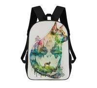 sinyumoney Nature Shaped Dog Art School Bags Large Lightweight Casual Backpack- Perfect for Travel, Work And Daily Use 17inch