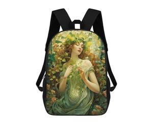 sinyumoney Nature's Enchantress A Whimsical Garden Portrait Backpack School Work Business College School for Men, Women & Teenage Boys 17inch