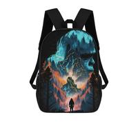 sinyumoney Nature's Majesty A Forest's Portrait Backpack School Rucksack Casual Daypacks School Work Travel Bag for Boys/Girls/Teenagers 17inch