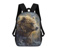 sinyumoney Nature's Majesty Bear Portrait Rucksack Water Resistant Travel Backpack Computer Bag for Campus Outdoor Travel Sports 17inch