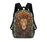 sinyumoney Nature's Majesty Lion Art Print Rucksack Water Resistant Computer Rucksack for Camping Outdoor Adventures And Daily Travel 17inch
