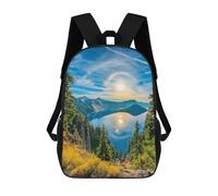 sinyumoney Nature's Rainbow Halo Over Lake Rucksack Rucksack Casual Daypacks School Work Travel Bag for Men, Women & Teenage Boys 17inch