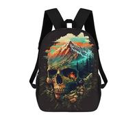 sinyumoney Nature's Skull A Fusion of Landscape And Anatomy School Backpack Computer Rucksack for School/Work/Travel for School/Work/Travel 17inch