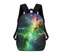 sinyumoney Nebula Bloom Kids' Book Bag 3D Printing School Bag Boys And Girls Cool Knapsack Casual Back Bag for School Students 17inch