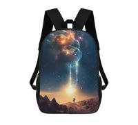 sinyumoney Nebula Discovery Backpacks Kids School Backpack School Bag 3D Printed Fashion School Bags for Boys Elementary And Middle School Students 17inch