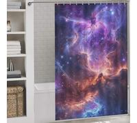 sinyumoney Nebula Dreams Shower Curtains Mould Proof Waterproof Fabric Hilarious Bath Curtain with Hooks for Bathroom Wet Room 56.30x70.87Inch（143x180cm）