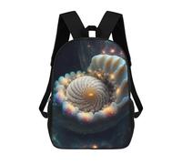 sinyumoney Nebula Nautilus Backpack 3D Printed Children's School Backpack for Kids High Capacity Travel Rucksacks Book Bags Kids School Bag Back Pack 17inch