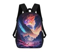 sinyumoney Nebula Voyager Landscape Backpack 3D Printed Children's School Backpack for Kids High Capacity Travel Rucksacks Book Bags Kids School Bag Back Pack 17inch
