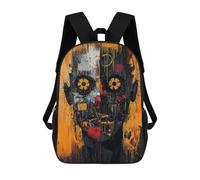 sinyumoney Neoexpressionist Urban Chaos Portrait School Backpack School Secondary High School College Backpack Travel for Men/Women 17inch