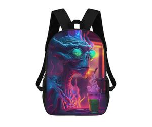 sinyumoney Neon Alien Bar Scene Rucksack Fashion Stationery Backpack Waterproof Casual Daypacks for Boys/Girls/Teenagers 17inch