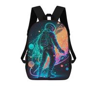 sinyumoney Neon Astronaut Journey Backpack Cartoon Plush Bag, 3D Backpack for Kids School Bag Birthday Gift Idea for Boys And Girls 17inch