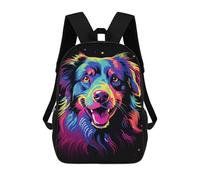 sinyumoney Neon Australian Shepherd Daypack Casual Backpacks School Bag For Girls Boys High College Teenagers Rucksack Men Women Travel Laptop Rucksack College Bookbag 17inch