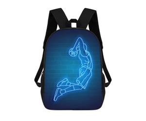 sinyumoney Neon Basketball Jump School Backpack Daypacks Business Backpack Water Resistant Bookbag for Men/Women 17inch