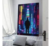 sinyumoney Neon Cityscape-1 Wall Pictures Bedroom Home Office Kitchen Gallery Corridor Bathroom Wall Decor Ready To Hang Picture for Wall 24x36inch(60x90cm)