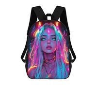 sinyumoney Neon Crystal Girl Backpack School Bag Daypacks Business Backpack Water Resistant Bookbag for Girls Boys Teenage 17inch