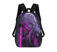 sinyumoney Neon Demon Girl School Backpack Fashion Stationery Backpack Waterproof Casual Daypacks for Men/Women 17inch