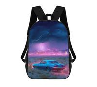 sinyumoney Neon Desert Storm Car School Backpack Fashion Stationery Backpack Waterproof Casual Daypacks for Men/Women 17inch
