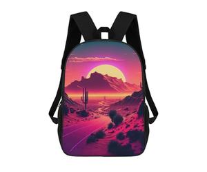 sinyumoney Neon Desert Sunset School Backpack Work Business College School for School/Work/Travel 17inch