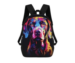 sinyumoney Neon Dog Backpack School Bag Water Resistant Travel Backpack Computer Bag for Girls Boys Teenage 17inch