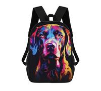 sinyumoney Neon Dog Kids' Backpack 3D Printing School Bag Boys Cool Daypacks Casual Knapsack Fun Back Bag for Kids And Teenager 17inch