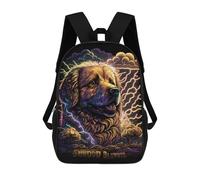 sinyumoney Neon Dog Lightning Art Print School Bags Computer Rucksack for School/Work/Travel for Camping Outdoor Adventures And Daily Travel 17inch