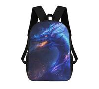 sinyumoney Neon Dragon Art Children's School Backpack 3D Printed for Kids Travel Rucksacks Book Bags Kids School Bag 17inch