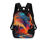 sinyumoney Neon Dreamscape -2 Backpack School Backpack Kids School Bag Large Capacity Kids Backpack for School Rucksack 3D Book Bag Gifts for Kids 17inch