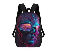 sinyumoney Neon Dreamscape -8 School Backpack for Girls Backpack Water Repellent Casual Daypack Lightweight Rucksack Boy Girl School Backpack 17inch