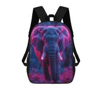 sinyumoney Neon Elephant Children's Backpacks School 3D Printed Bag Bookbag for Kids Travel Rucksacks Boy Girl Book Bags Kids School Bag 17inch