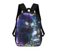 sinyumoney Neon Feline Fantasy Children's Backpacks School Backpack 3D Printed Backpack for Kids Travel Rucksacks Book Bags Kids School Bag 17inch
