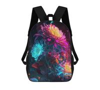 sinyumoney Neon Floral Nightscape Backpack School Bag Computer Rucksack for School/Work/Travel for Boys/Girls/Teenagers 17inch
