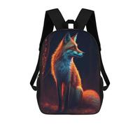 sinyumoney Neon Fox in The Forest Backpack School Rucksack Casual Daypacks School Work Travel Bag for Camping Outdoor Adventures And Daily Travel 17inch